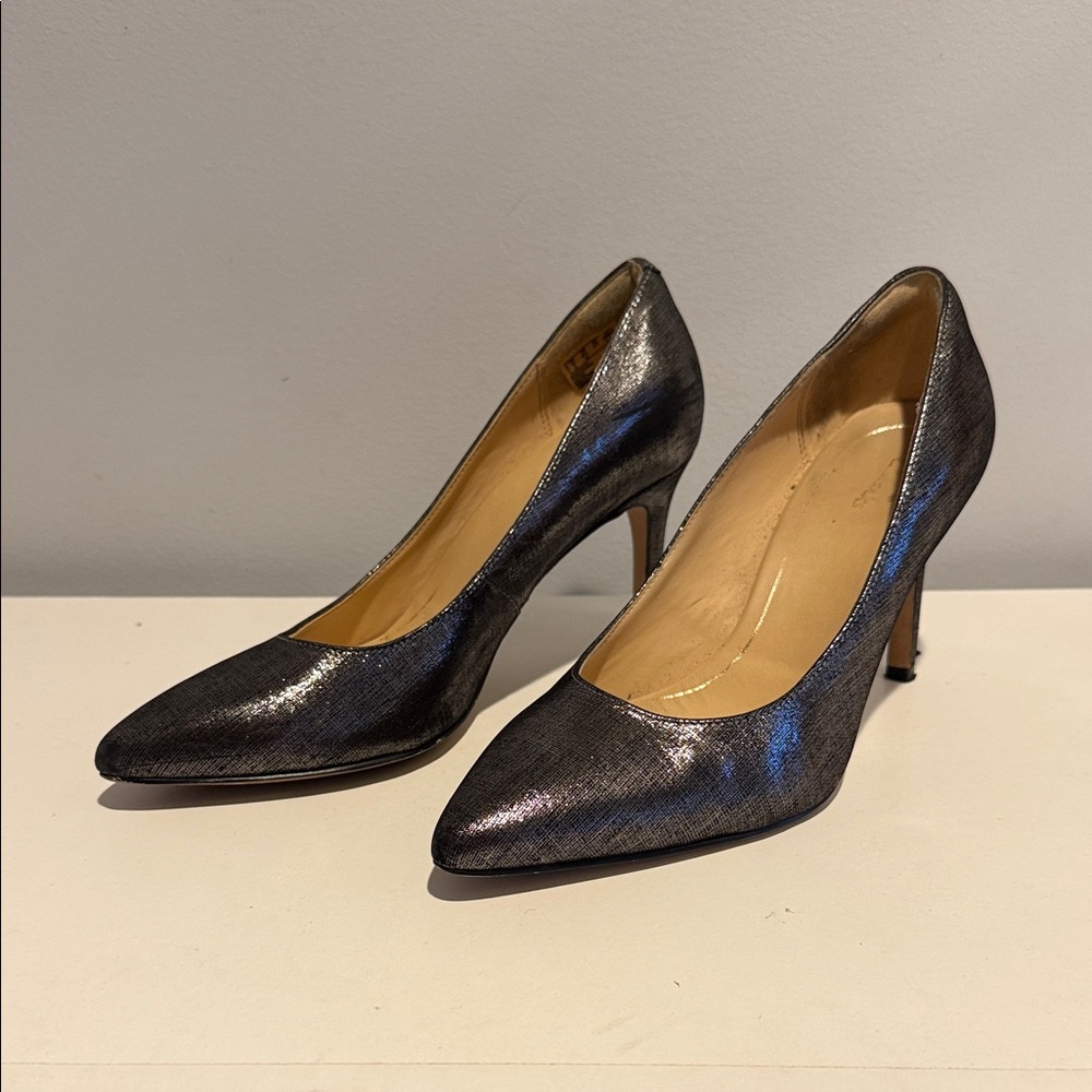 Clarks Metallic Gray Women's Heels